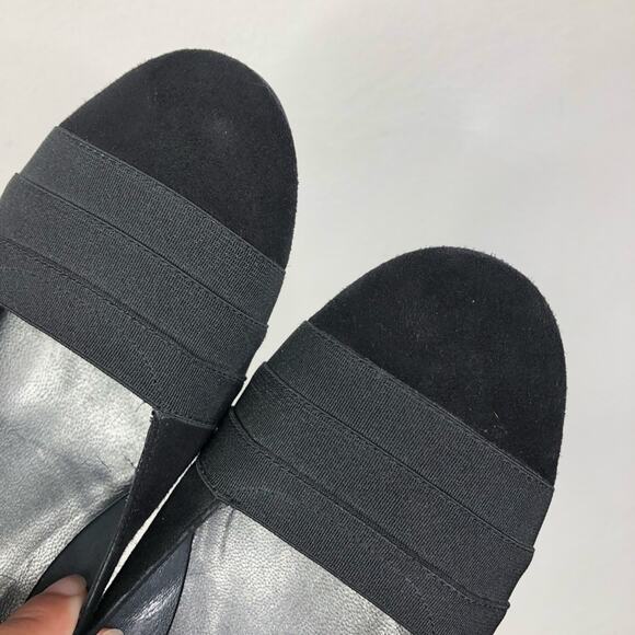 Stuart Weitzman Black Suede Slip On Wedges Size 8M - Picture 2 of 7